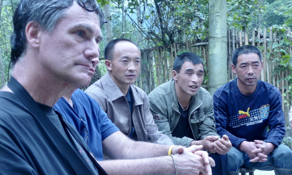 Josef meeting with wild schisandra collectors from Daping Village, China.