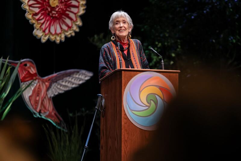 Joanna Macy speaking at the Bioneers Conference 2023