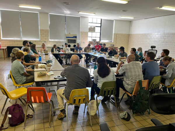 Roundtable discussion about the point of harvest training program at the SHI Learning Journey in Appalachia.
